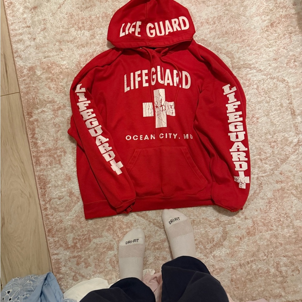 Red Lifeguard Hoodie